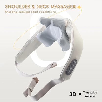 Wireless Neck And Back Massager Shoulder Kneading Massage Shawl Cervical Relaxing Trapezius Massager